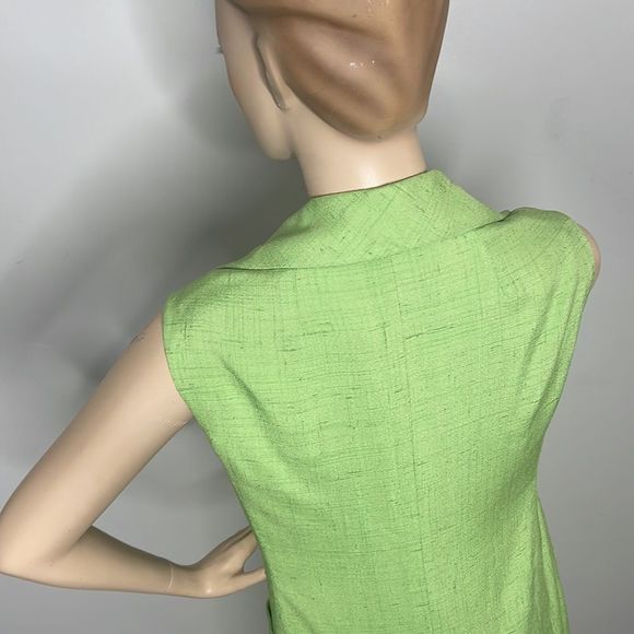 Vintage Mod Lime Green Adele Simpson Dress - Picture 9 of 15